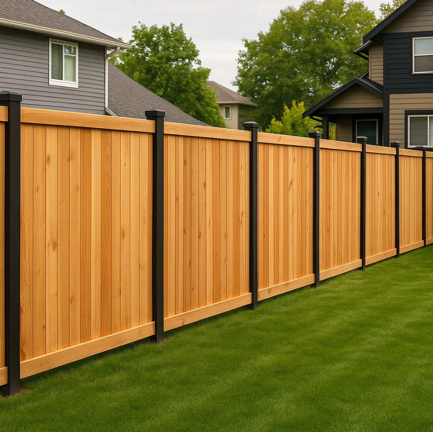 wood fence installation Vancouver backyard